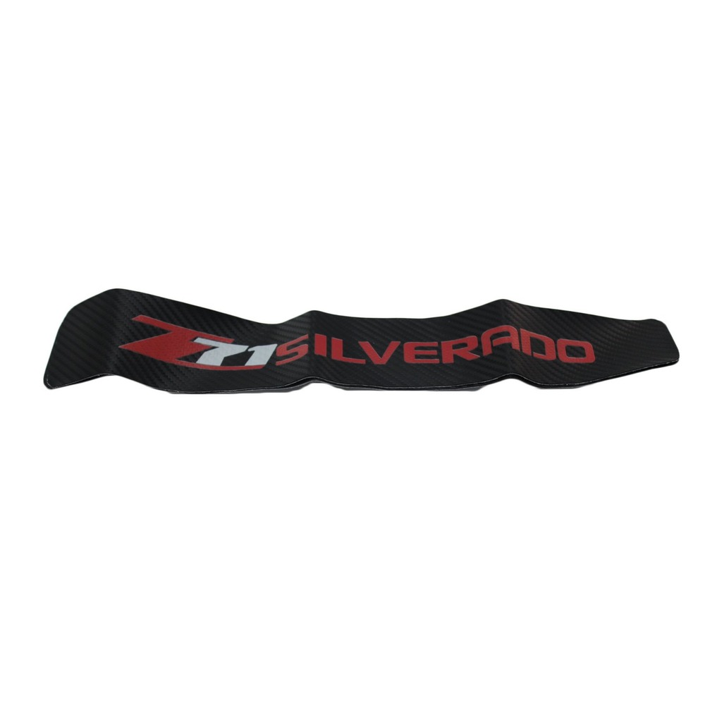 Winover 4Pcs Carbon Fiber Door Sill Protectors for Chevrolet Silverado Z71 Red